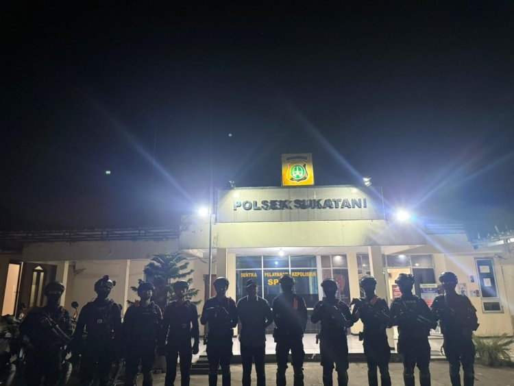 Patroli Brimob Yon D Pelopor Sisir Wilayah Kabupaten Bekasi, Antisipasi Tawuran dan Balap Liar
