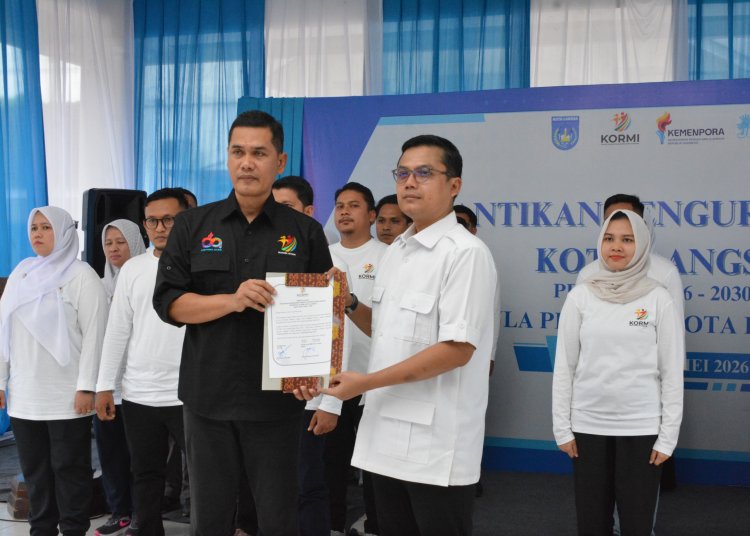 Walikota Langsa Jeffry Sentana Resmi Dikukuhkan Sebagai Ketua KORMI Kota Langsa Periode 2026–2030