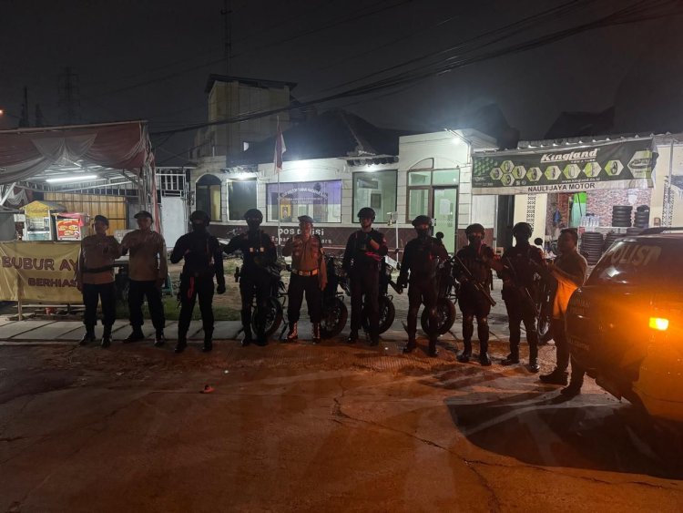 Patroli Brimob Yon D Pelopor Sisir Wilayah Kabupaten Bekasi, Antisipasi Tawuran dan Balap Liar