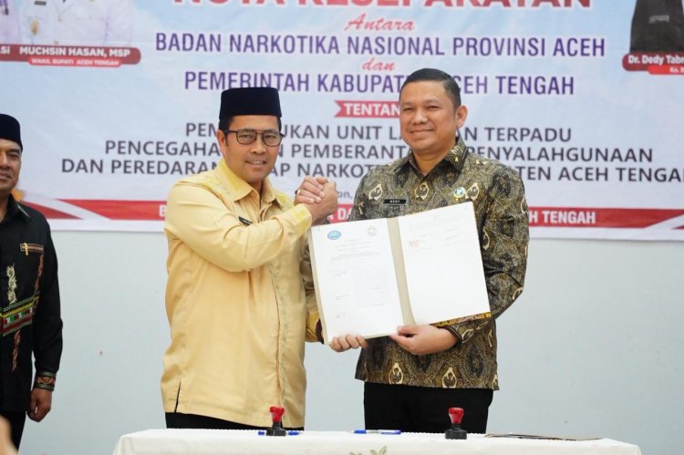 Pemkab Aceh Tengah Hibahkan Lahan 1.500 M² untuk BNNK, 60 Kepala Dinas Jalani Tes Urine