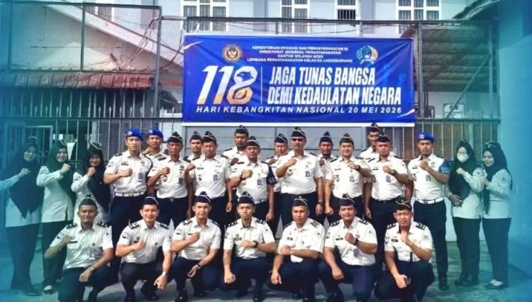 Lapas Kelas IIA Lhokseumawe Gelar Upacara Harkitnas Ke-118 Tahun 2026, Kobarkan Semangat Nasionalisme dan Pengabdian