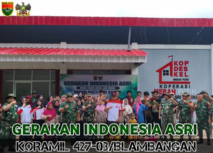 GERAKAN INDONESIA ASRI, WUJUD KEPEDULIAN KODIM 0427/WAY KANAN TERHADAP KEBERSIHAN LINGKUNGAN