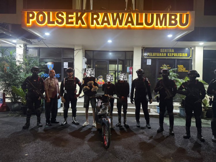 Patroli Brimob Bekasi Kota Amankan Tiga Remaja Terduga Balap Liar