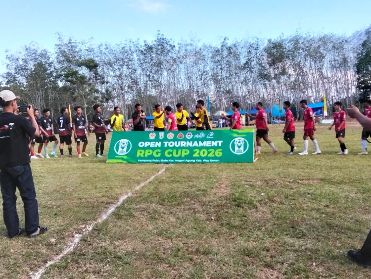 Sinergi Dandim dan KONI Way Kanan Sukseskan Pembukaan Turnamen Sepak Bola RPG CUP di Negeri Agung