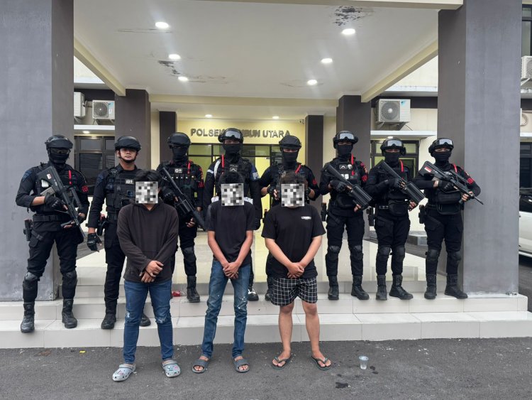 Patroli Brimob Bekasi Kota Amankan Tiga Remaja Diduga Hendak Balap Liar