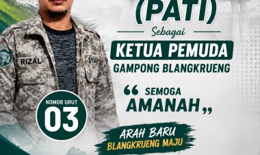 M. Rizal Terpilih Pimpin Pemuda Gampong Blangkrueng, Usung Semangat “Arah Baru Blangkrueng Maju”