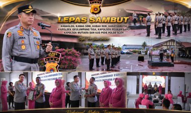 Kapolres Pidie Pimpin Sertijab dan Lepas Sambut Pejabat Utama serta Kapolsek Jajaran