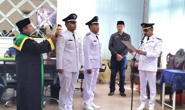 Camat Langsa Lama Lantik Dua Pj Geuchik, Tekankan Pelayanan Masyarakat dan Transparansi Jadup