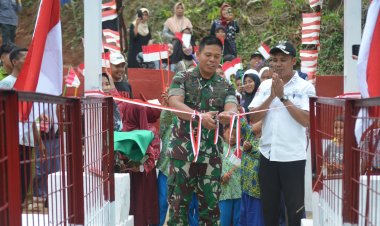 DANDIM 0427/WAY KANAN RESMIKAN JEMBATAN GARUDA PERINTIS, WUJUD HARAPAN YANG LAMA DINANTI MASYARAKAT