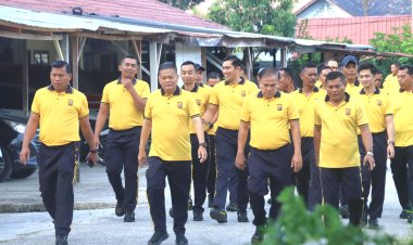 Pererat Silaturahmi, Polres Aceh Utara Gelar Gerak Jalan Santai dan Final Turnamen Voli