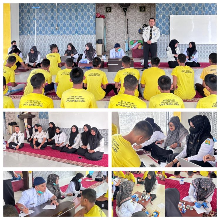 LPKA Banda Aceh Gandeng Puskesmas Ingin Jaya Gelar Cek Kesehatan Gratis Serentak bagi Anak Binaan