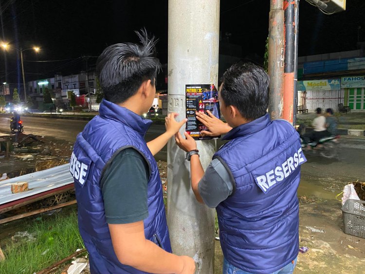 Patroli Hingga Dini Hari, Tim URC Polres Aceh Tamiang Perkuat Harkamtibmas