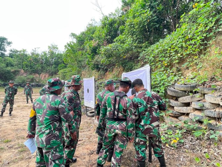 Asah Kemampuan Tempur, Kodim 0427/Way Kanan Gelar Latihan Menembak Senjata Ringan Semester I Tahun 2026