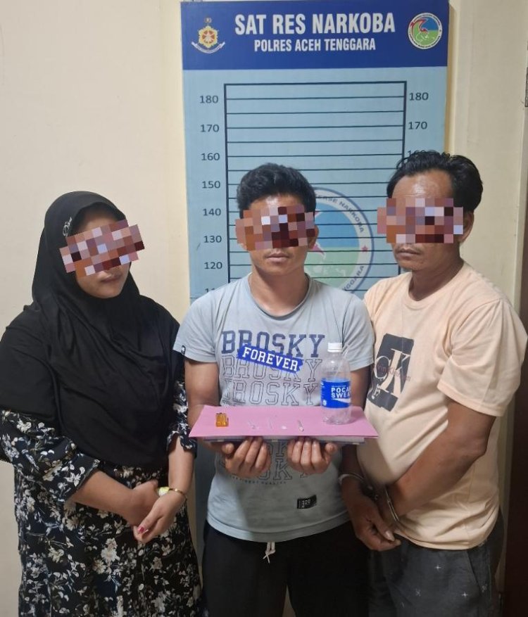 Perang terhadap Narkoba, Sat Resnarkoba Polres Aceh Tenggara Tangkap Tiga Pelaku