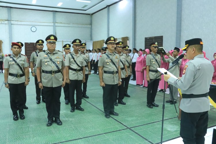Polres Aceh Utara Gelar Sertijab Sejumlah Pejabat Utama dan Kapolsek Jajaran