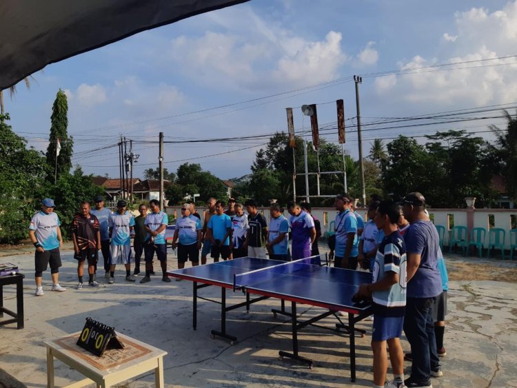 Semarak Hari Bhayangkara ke-80, Polsek Banjit Gelar Turnamen Tenis Meja dan Nobar Piala Dunia 2026