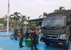 DANDIM 0427/WAY KANAN, SERAHKAN KENDARAAN DINAS TRUK MITSUBISHI CANTER DAN MOTOR CRF UNTUK TINGKATKAN KESIAPAN OPERASIONAL