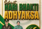 Dandim 0427/Way Kanan dan Ketua Persit KCK Cabang L Dim 0427/WK Ucapkan Selamat Hari Bhakti Adhyaksa ke-66   