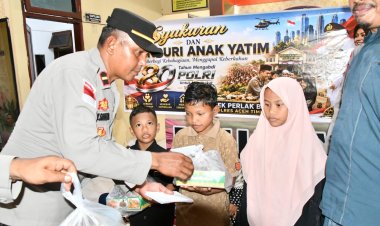 Wujud Syukur HUT Bhayangkara Ke-80, Polsek Peureulak Barat Santuni Anak Yatim