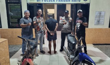 Polsek Pakuan Ratu Bekuk Diduga Pelaku Curi Motor di PSMI
