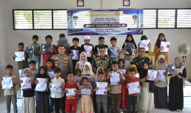 Wali Kota Langsa Serahkan Seragam Sekolah Gratis bagi 169 Anak Yatim Piatu di Langsa Timur