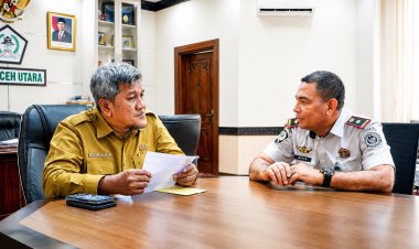 Kalapas Lhoksukon Temui Sekda Aceh Utara, Bahas Hibah Kendaraan Dinas hingga Remisi HUT RI ke-81