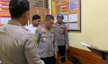 Perkuat Pengawasan Internal, Kapolres Aceh Utara Periksa Inventaris Senjata Api