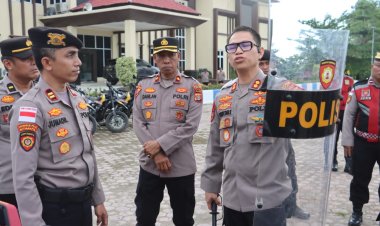 Kapolres Pidie Jaya Pimpin Pengecekan Alsus dan Almatsus Satsamapta, Pastikan Kesiapan Sarana Pendukung Tugas Personel