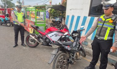 Satlantas Polres Garut Gencar Tindak Knalpot Brong, Sembilan Kendaraan Diamankan