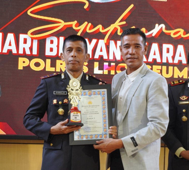 Polsek Muara Dua Ukir Prestasi di HUT Bhayangkara ke-80, Raih Juara III Polsek Terbersih