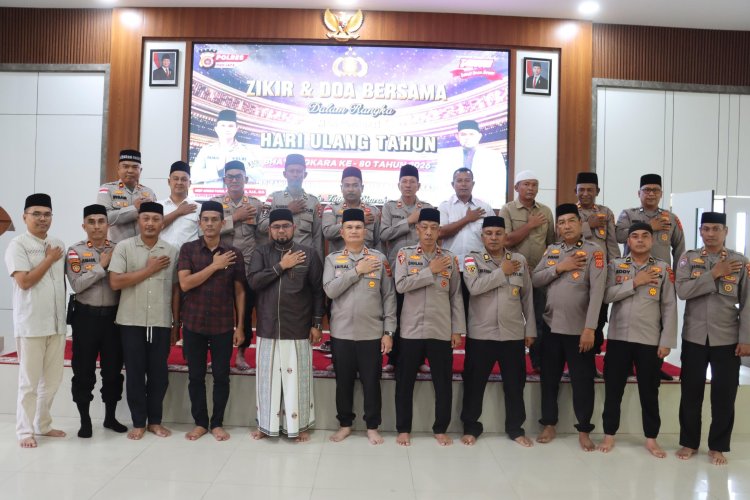Samarak Hari Bhayangkara ke-80, Polres Pidie Jaya Gelar Zikir dan Doa Bersama Sebagai Wujud Syukur