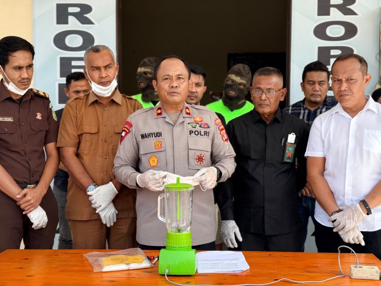 Komitmen Berantas Narkoba, Polres Lhokseumawe Musnahkan Barang Bukti Sabu 193,32 Gram