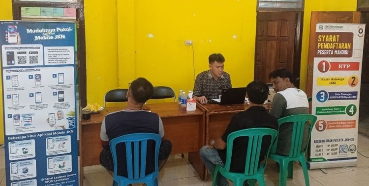 Antusias, Puluhan Warga Desa Marga Jaya Manfaatkan BPJS Keliling