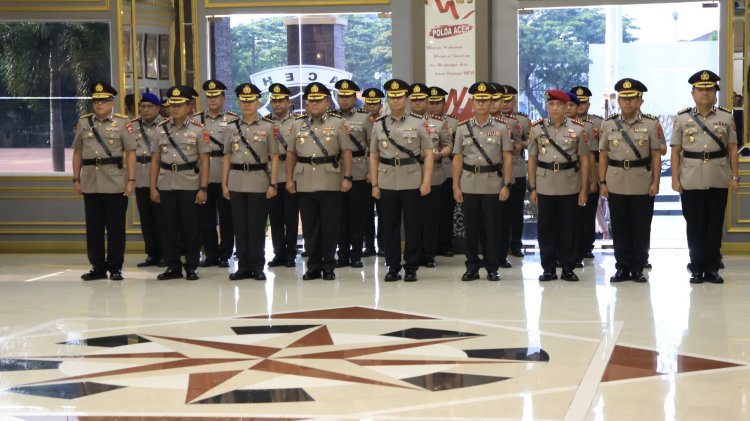 Kapolda Aceh Pimpin Sertijab 7 Pejabat Utama dan 9 Kapolres Jajaran Polda Aceh