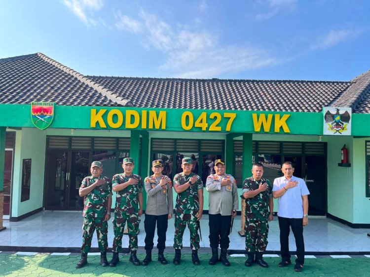 Tingkatkan Sinergi TNI-Polri, Kapolres dan Wakapolres Silaturahmi Ke Kodim 0427 / Way Kanan