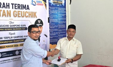 Pj Geuchik Gampong Kapa Serahkan Tongkat Estafet Kepemimpinan kepada Danton