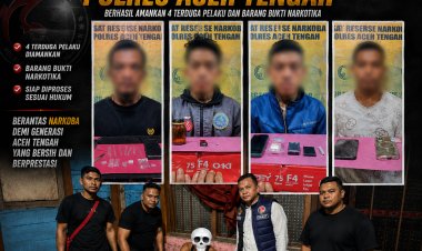 Polres Aceh Tengah Bongkar Dua Jaringan Narkoba Aceh Utara, Kurir, Pengedar hingga Pengguna Dibekuk