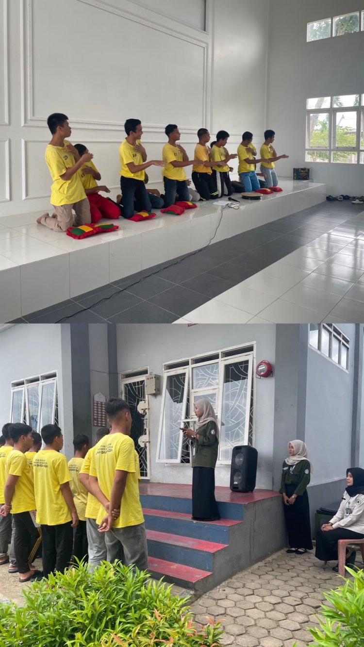 Jelang Perpisahan Mahasiswa PKL, LPKA Banda Aceh Gelar Latihan Paduan Suara dan Tari Didong Bersama ABP