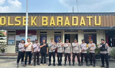 Kunker di Polsek Baradatu, Kapolres Way Kanan Tekankan Jajaran Tidak Ada Personel Terlibat Judi dan Narkoba