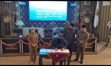 Angaran perubahan APBD Waykanan 2026 di sah kan APBD 2027 masih di bahas 