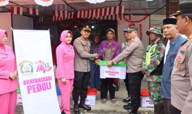 Polres Aceh Tengah dan Bhayangkari Sambangi Korban Longsor, Salurkan Bantuan dan Santunan