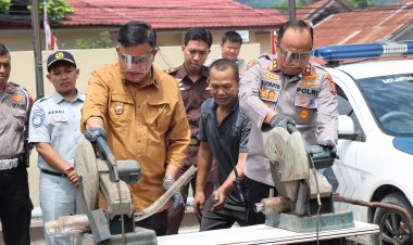 46 Knalpot Brong Dimusnahkan, Polres Aceh Tenggara Tegaskan Komitmen Tertib Berlalu Lintas