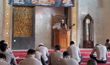 Satlantas Polres Cirebon Kota Peringati HUT Lalu Lintas Bhayangkara ke‑71 Dengan Menggelar Doa Bersama