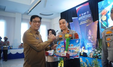 Hari Lalu Lintas Bhayangkara ke-71, Satlantas Polres Aceh Utara Sabet Juara II Lomba Mural