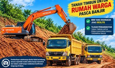 Bantah Pemberitaan, Beko di Bom Lama Ranto Peureulak Gunakan Dexlite, Tanah Untuk Pemulihan Rumah Warga Pasca Banjir