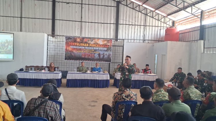 SEKITAR 200 WARGA IKUTI PENYULUHAN KARHUTLA MABES TNI, DANDIM TEKANKAN PENCEGAHAN DAN SINERGI