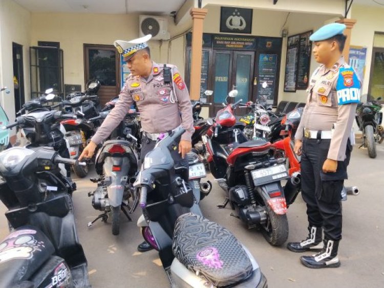 Satlantas Polres Cirebon Kota Tindak 21 Motor Berknalpot Tidak Standar