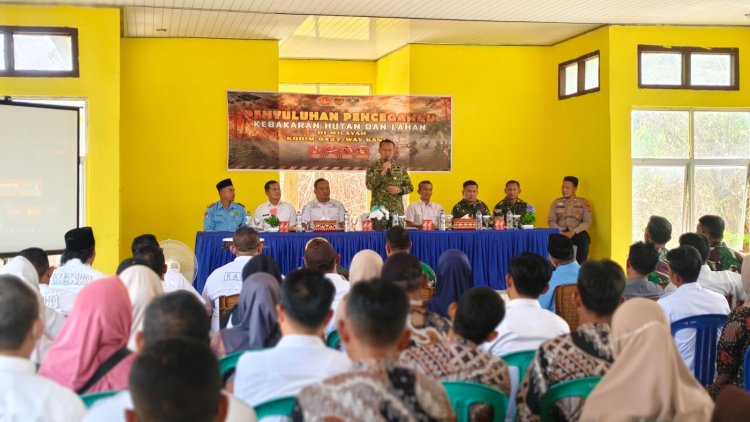 TIM MABES TNI GELAR PENYULUHAN PENCEGAHAN KARHUTLA, 100 PERWAKILAN KAMPUNG HADIR DI WAY TUBA