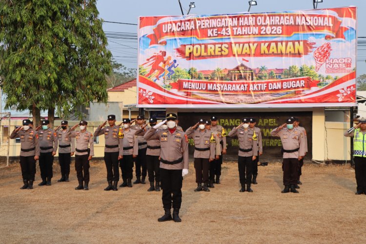 Peringati Haornas ke-43, Polres Way Kanan Dorong Budaya Hidup Sehat dan Solidaritas Personel