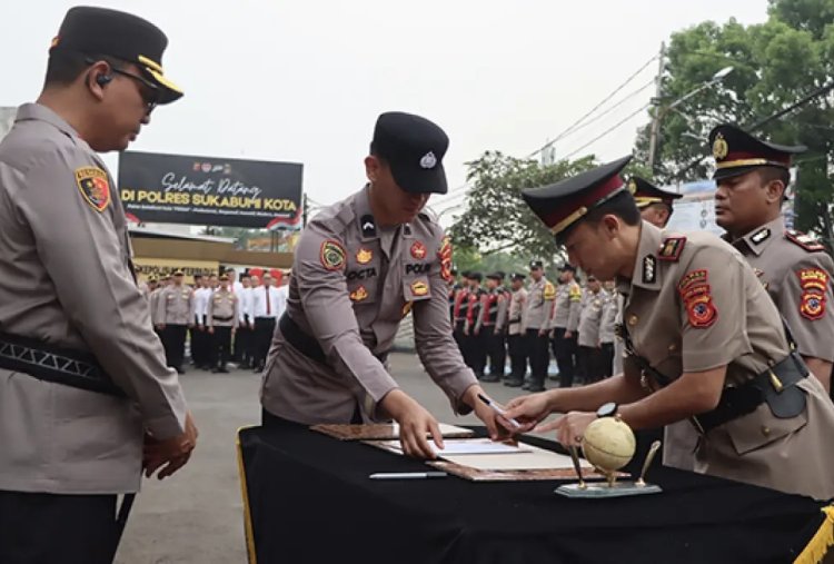 Polres Sukabumi Kota Gelar Sertijab Pejabat Utama dan Kapolsek Jajaran